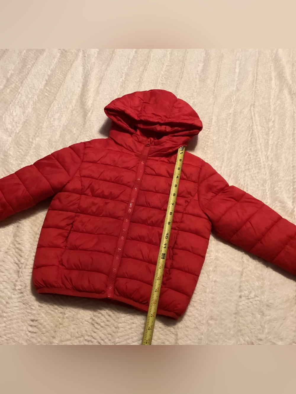 Little Boys Red Puffer Zip Hooded 4/5 Jacket Unbranded Kids Jacket